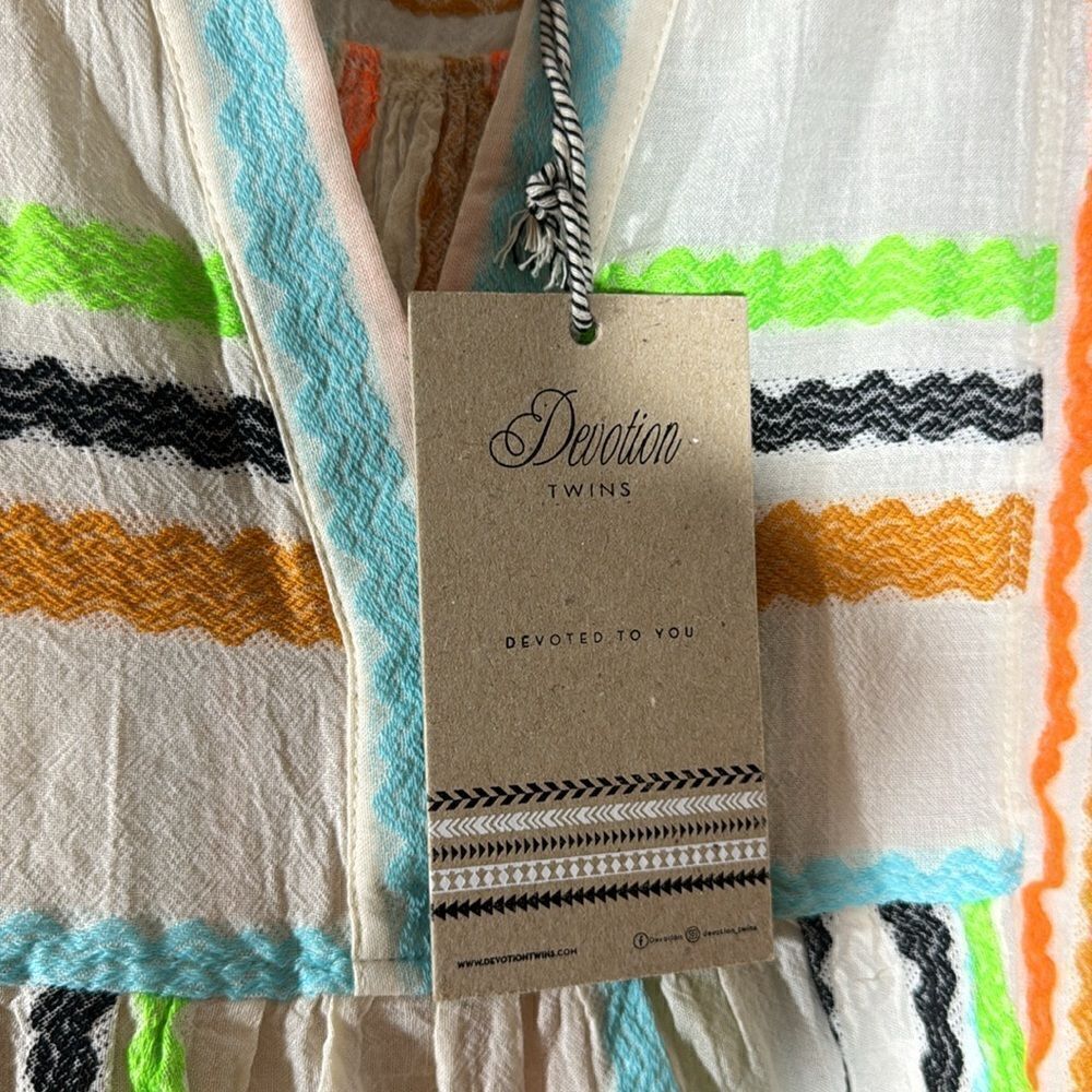 DEVOTION TWINS ELA MULTI COLORED JACQUARD MINI DRESS NEW - Picture 7 of 7